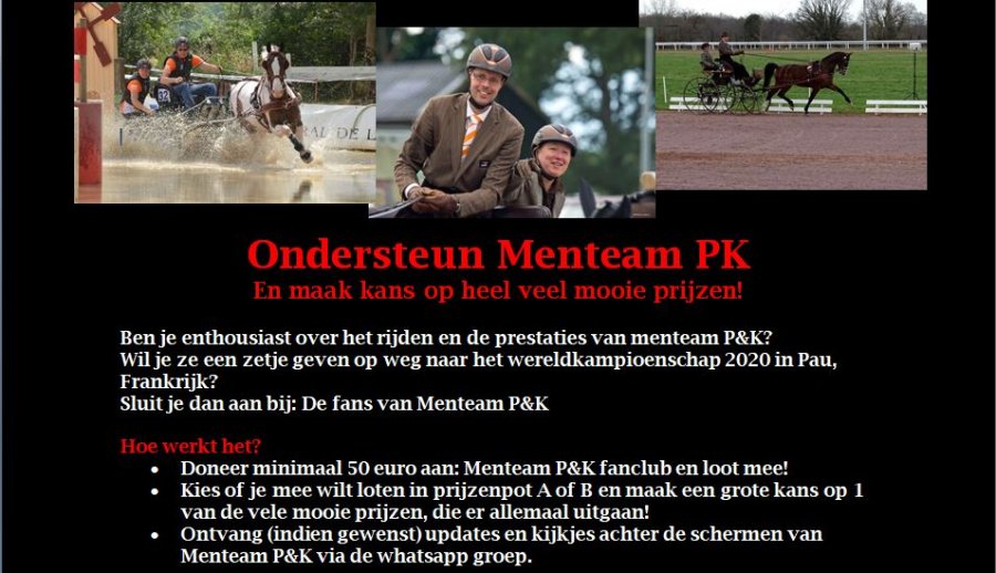 Ondersteun menteam P&K